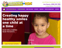 Tablet Screenshot of dentistry4kids.net